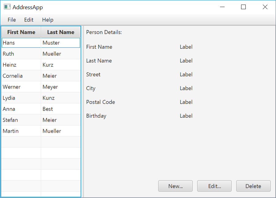 java making a contact book app arrays